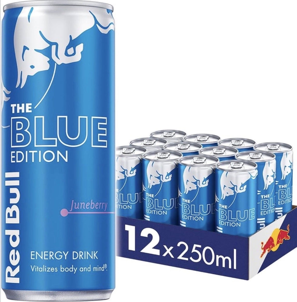 Redbull Blue Edition (Juneberry) Boisson gazeuse, Boisson Énergisante 12x250ml