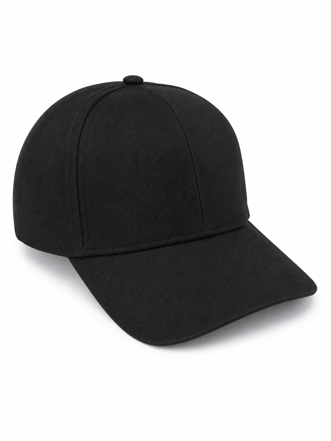 Black Colour Cotton Baseball Adjustable Cap – Metal Buckle Unisex Hat